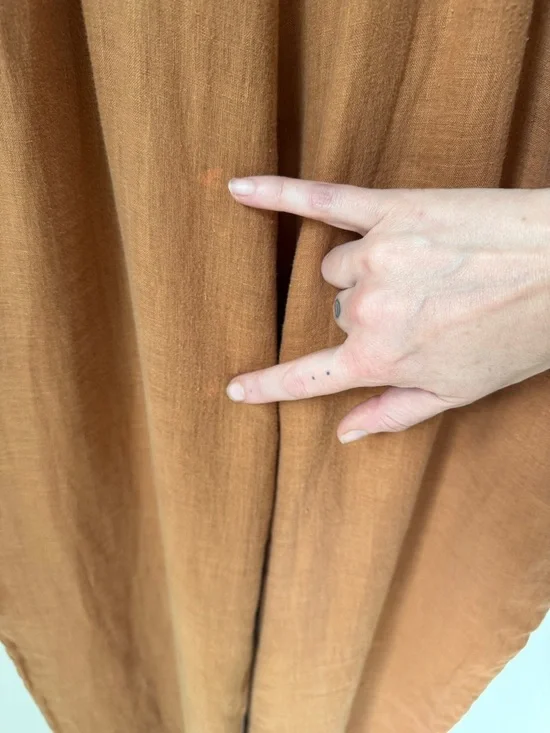 Sleeveless Rust Linen-Blend Jumpsuit with Pockets - Picture 5 of 6